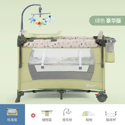Coolbaby детская кроватка многофункциональная Складная портативная Детская кроватка Колыбель для кроватки - Цвет: A5