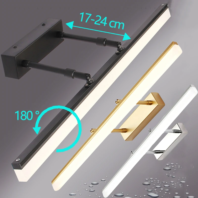 

Modern LED Mirror Wall Light Bathroom Mirror Lamp Stainless Waterproof Vanity Light Makeup Mirror Light for Bathroom Bedroom