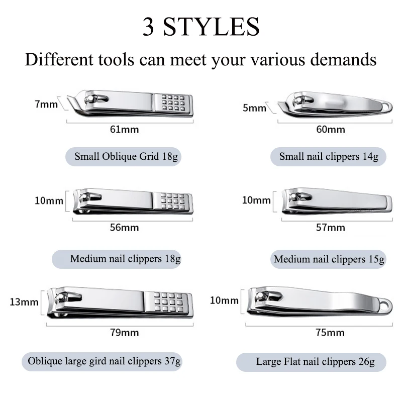 Nail Clipper Stainless Steel Cutter Nipper Trimmer Knife Manicure Pedicure Tools Professional Finger Toe 2 Style Clippers Set nail clipper set nail care kit manicure pedicure kit manicure nail clipper set manicure sets manicure set nail clippers kit nail clipper nail clippers toe nail clipper