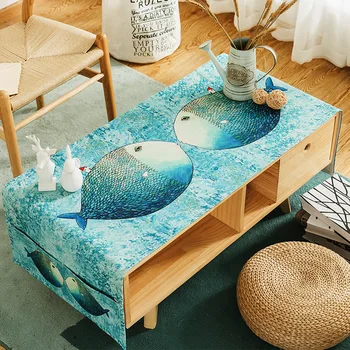 

Nordic Cartoon Living Room Sofa Coffee Table Tablecloth Waterproof Cotton Linen Rectangular TV Cabinet Dining Cloth