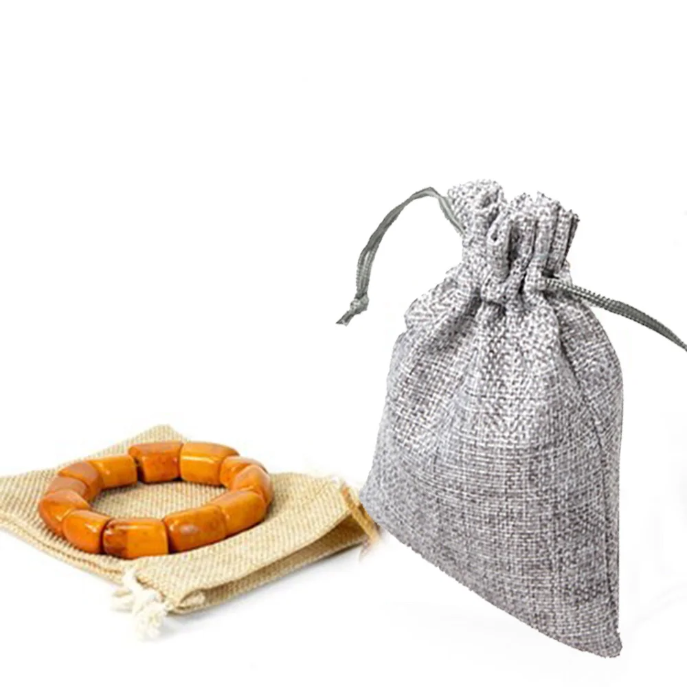 

Home Storage Bags Linen Jewelry Gift Kit Small Bag Beads Bracelet Bag for Wedding Birthday Party