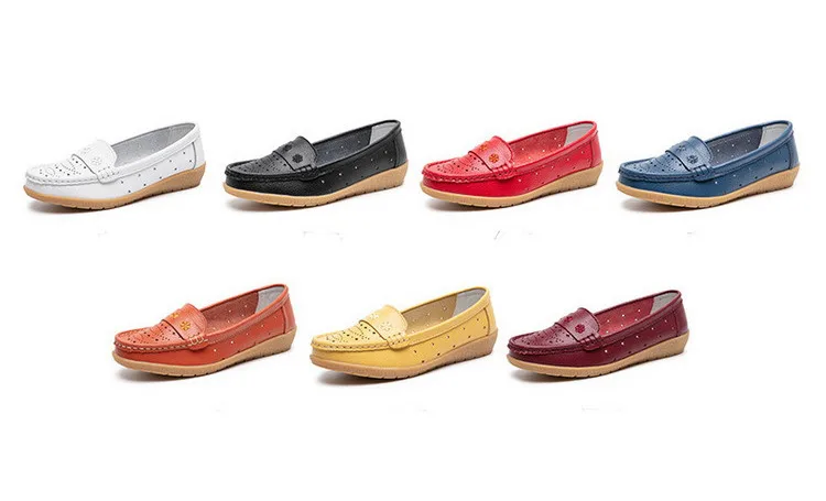 AH 203-New Cut Outs Summer Women's Flats Shoes Breathable Hole Woman Loafers-1