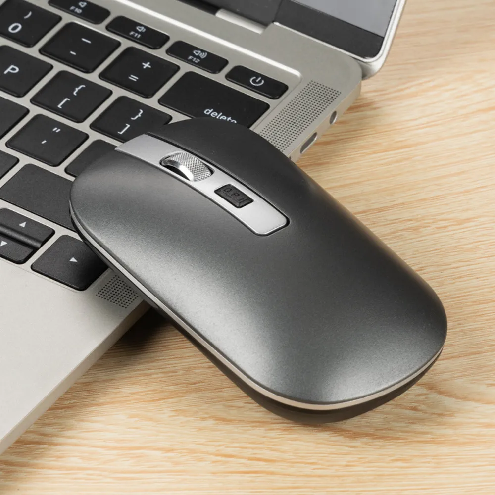 2 4 ГГц Беспроводная оптическая USB игровая мышь 1600 dpi перезаряжаемая Бесшумная для