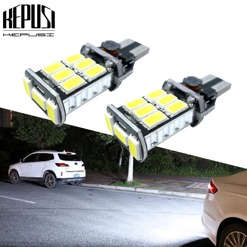 

2PCS T15 LED W16W Bulb Super Bright Reverse Light 920 921 912 LED Canbus No Error For Car Backup Lights Lamp White 12-24V