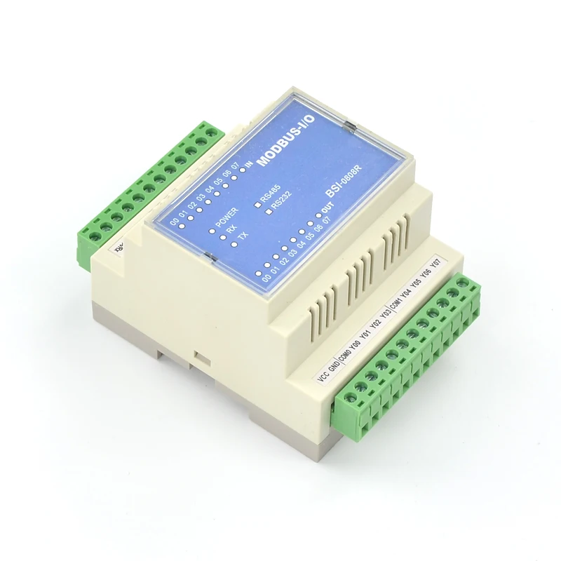 Расширение протокола Modbus удаленный IO модуль 8 вход 8 выход релейный сигнал сбора RS232/485 Напряжение питания: DC 9 V-48 V