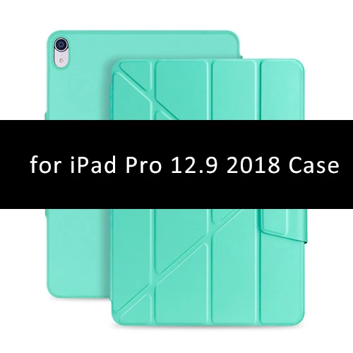 Для iPad Pro 11 чехол Pro 12,9 Магнитный чехол Funda Поддержка беспроводной зарядки для Apple Pencil из искусственной кожи умный чехол - Цвет: Mint Green-12