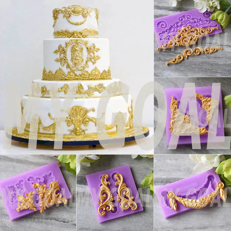 Cake Cookies Baroque Designed Baking Mould Bread Decorating Kitchen Mould