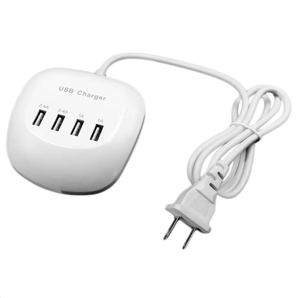 4 порта USB настенное зарядное устройство 2.4A Быстрая Зарядка адаптер портативный