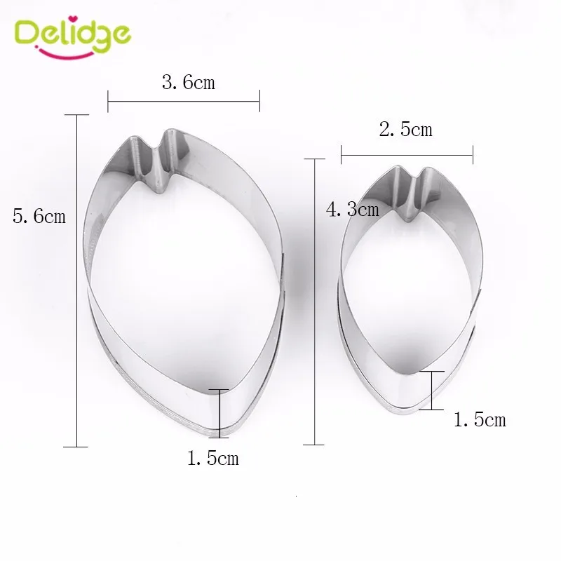 Delidge 2 шт./компл. бленда с лепестками тюльпаном оригинальные формочки для печенья в виде украшения Инструменты Fondant(сахарная) форма для кексов печенья резак для выпечки инструменты для приготовления печенья