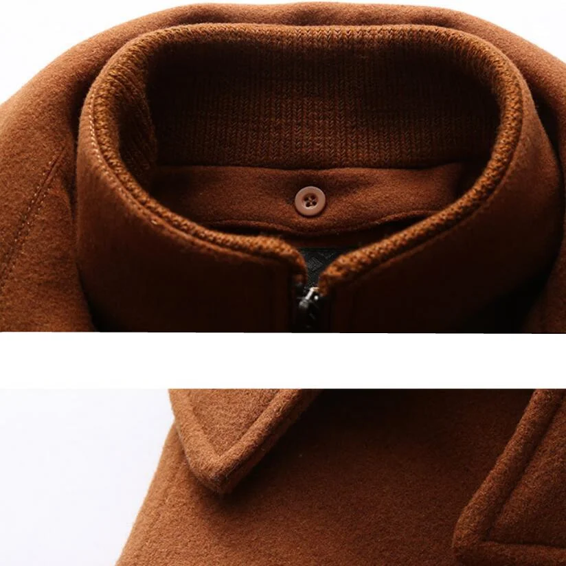 90% OFF 2020 Men Wool clothing Coat Winter Cashmere Jacket Male Casual Windbreaker Long Slim Trench Thick Woolen With Detachable Coat