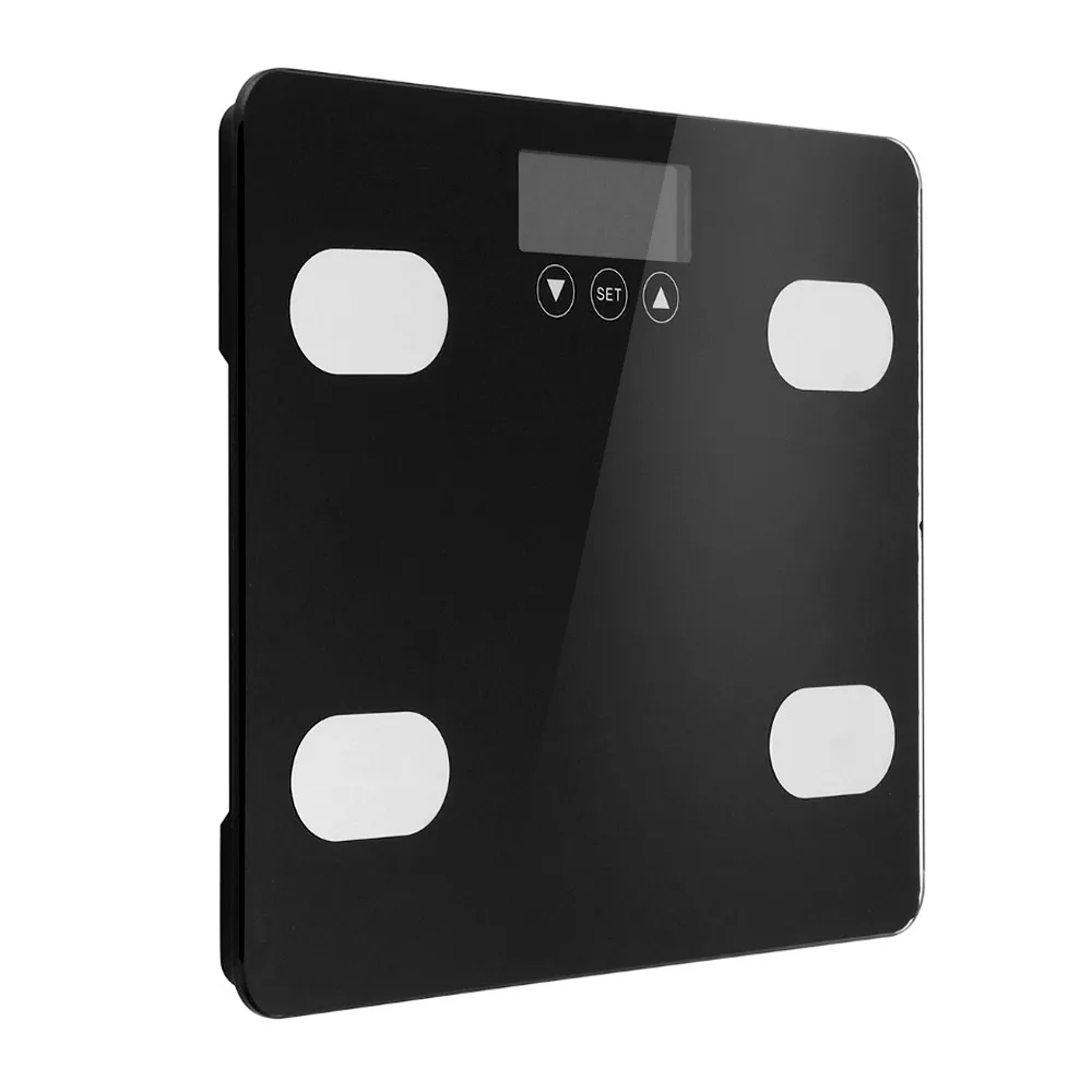 Touch Black White Glass Monitoring Health Instruments Weighing Luggage Healthy Glass Platform Body Fat Scale Household Balance
