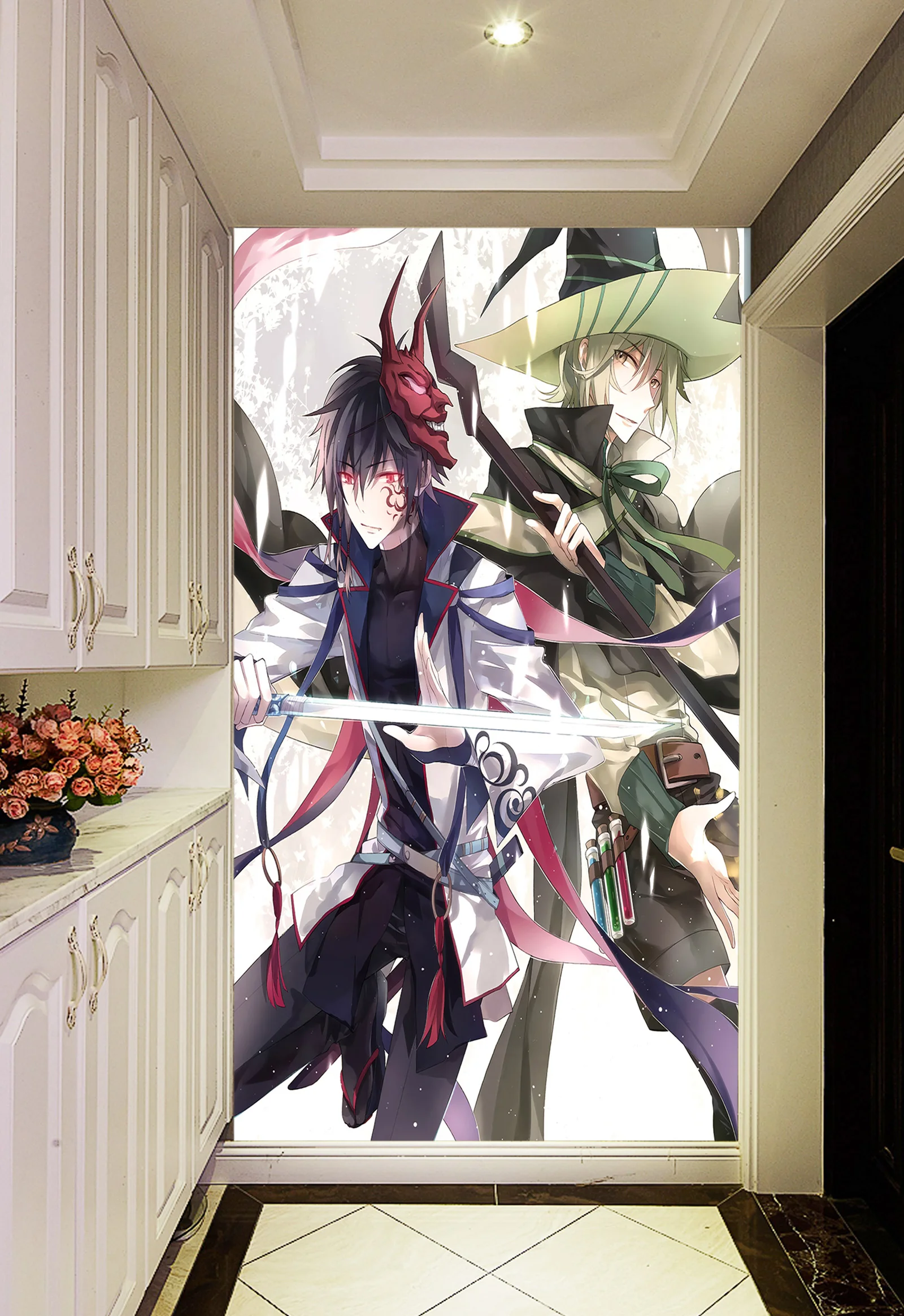 [Самоклеющиеся] 3D Touken Ranbu 299 Япония Аниме настенная бумага настенная печать настенные наклейки живот