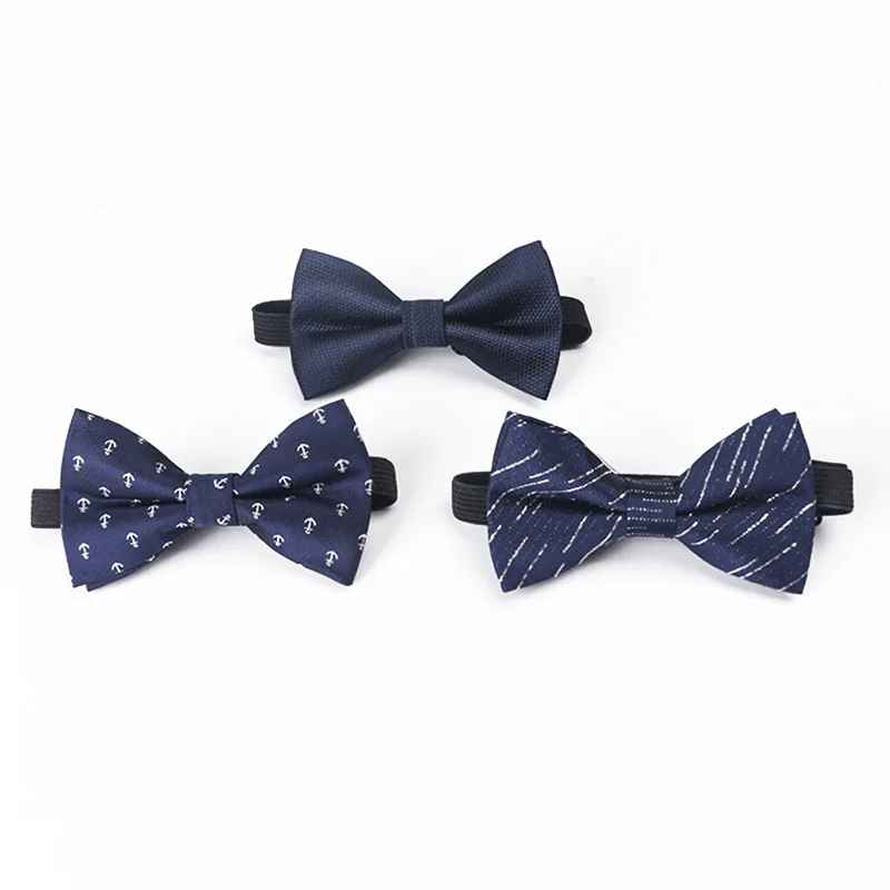 Классическая Детская одежда с галстуком-бабочкой для маленьких мальчиков; аксессуары; Однотонная рубашка джентльмена; бабочка в горошек