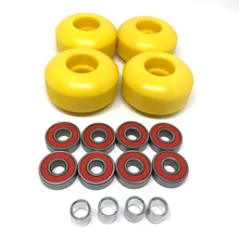 Blank 4x 52mm Skateboard Wheels 95A +8pcs ABEC9 Bearings + 4x spacers Replacement Durable Skateboard Accessories