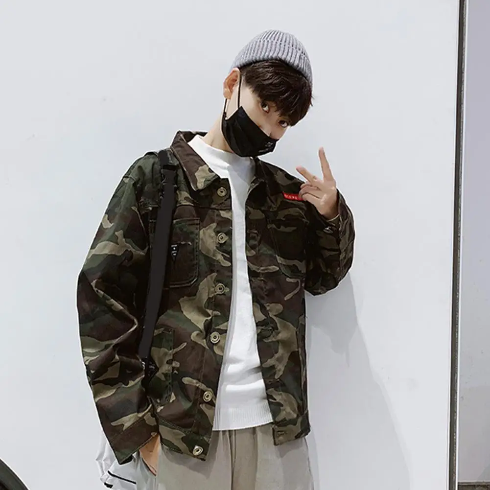 MISSKY, новинка, весна-осень, мужская куртка, уличная одежда, камуфляжная джинсовая куртка, красивый, негабаритный, повседневный Топ, Мужское пальто