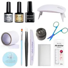УФ-гель для маникюра, набор для быстрого наращивания ногтей из стекловолокна, Профессиональный пинцет для салона, акриловый светодиодный напильник