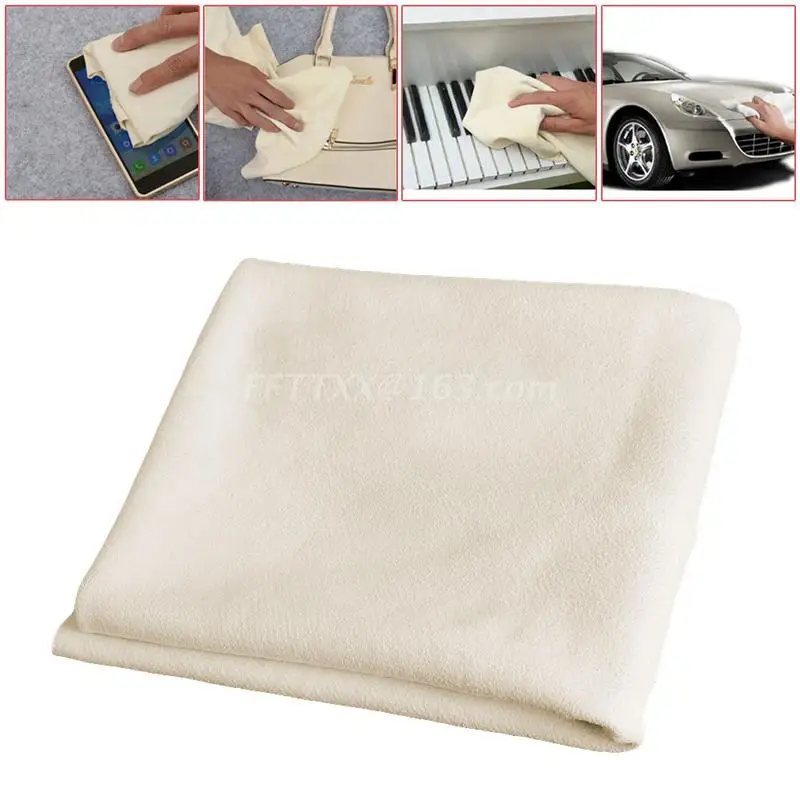 Natural Shammy Chamois Leather Car Cleaning Towels Drying Washing Cloth car cleaning accessories wash car towel car cleaning tool