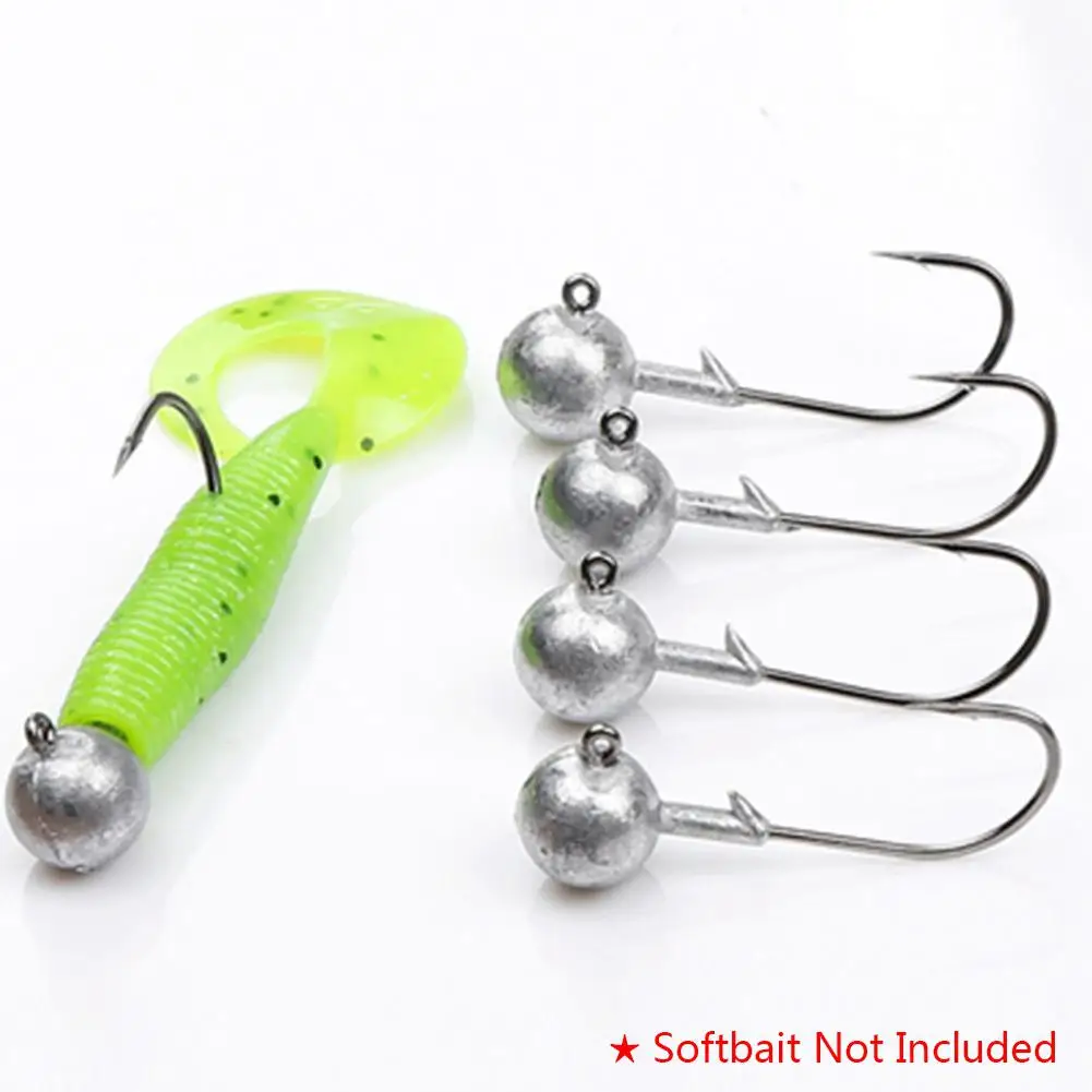 

MeterMall Box-packed 50/40/20pcs Lead Head Hook Jig Head Hook Softbait Grub Worm Hook Lure Fishing Tackle