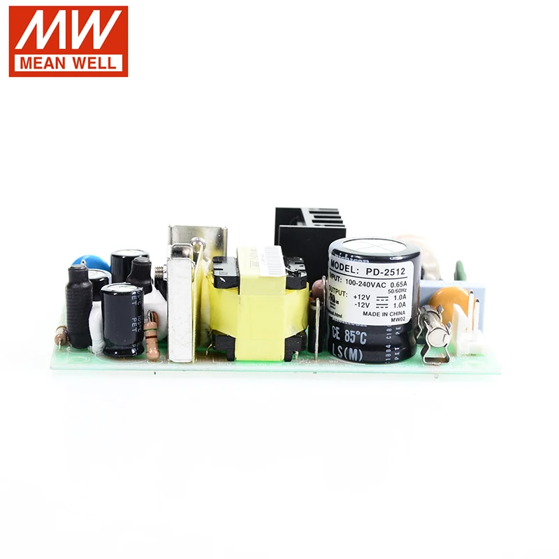 

MEAN WELL PD-2512 24W 12V -12V Dual Output Switching Power Supply 110V/220V AC to 12V -12V DC 1A 1A PCB type open frame SMPS