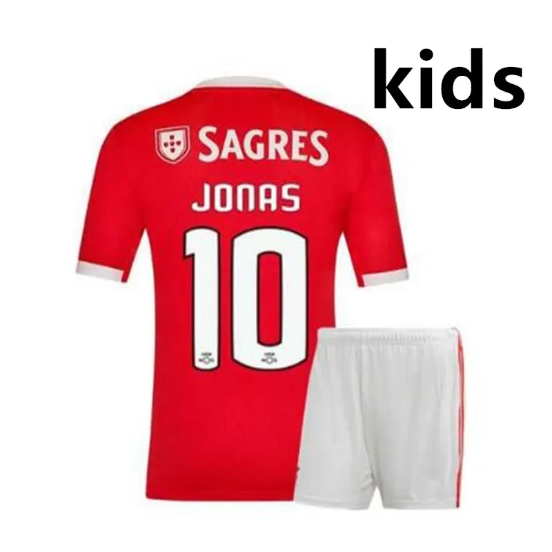 Новинка года; Детский комплект; Benfica JONAS; футболка для футбола; 19 20 HOME Out; JOAO FELIX RAFA Pizzi Salvio Raul Jimenez; детская футболка для футбола - Цвет: kids
