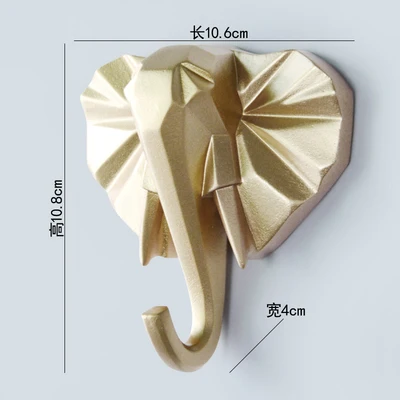 Геометрический полимерный крючок для Животные Творческий голова оленя декоративные одежду и крючки для шляп ключ настенная вешалка с крючком - Цвет: 14