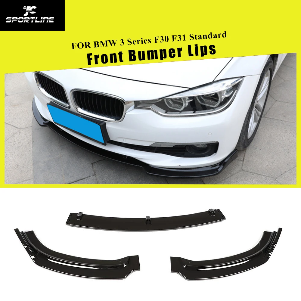 Front Bumper Lip Splitters Spoiler For Bmw 3 Series F30 F31 Standard 13 18 Abs Carbon Fiber Look Glossy Black Bumpers Aliexpress