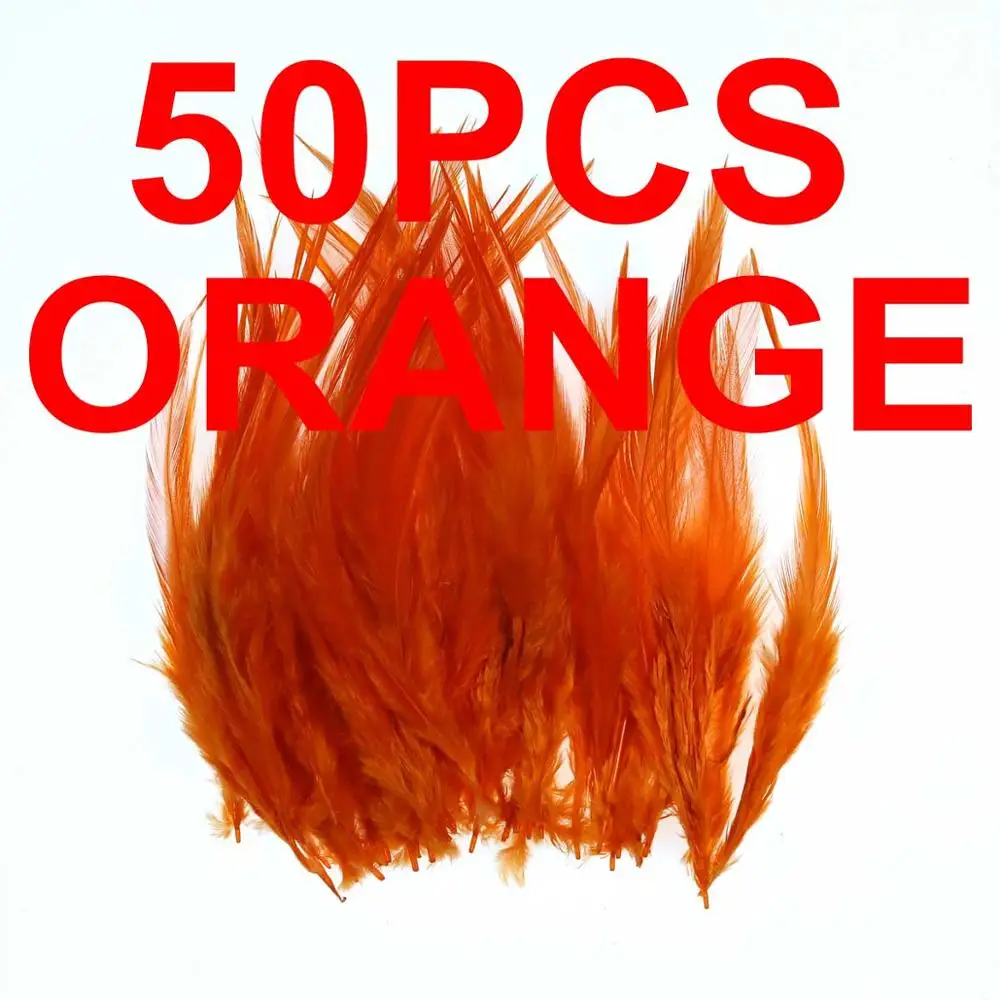 Мушек Плюмаж перо - Цвет: 50pcs  orange