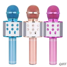 WS-858 беспроводной Bluetooth конденсаторный микрофон для караоке динамик плеер KTV музыка