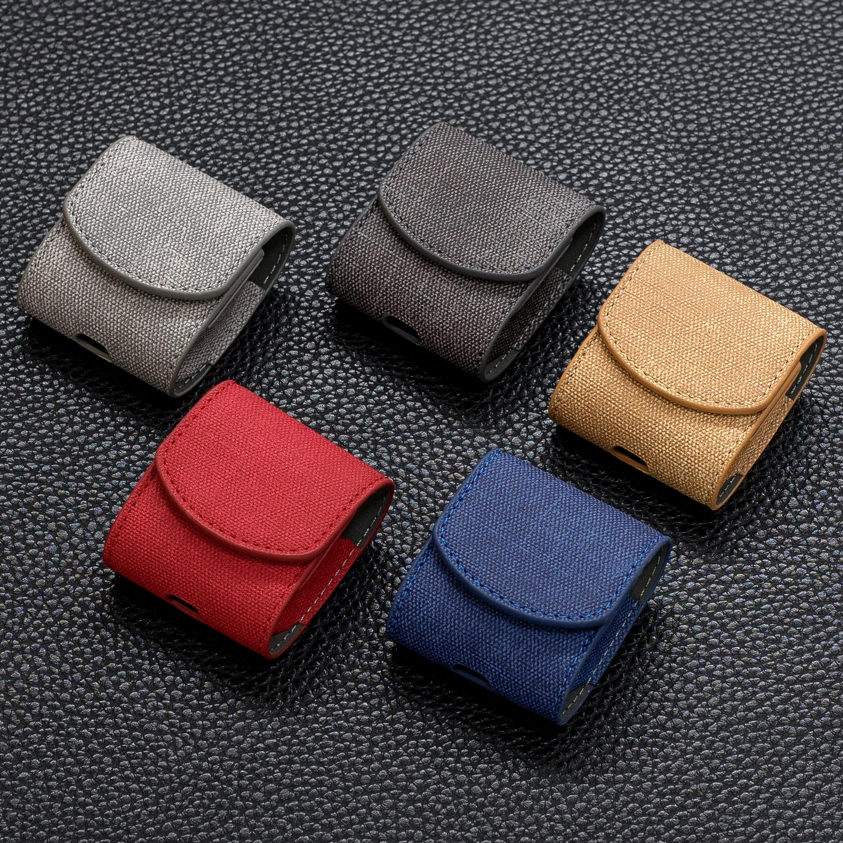 Business Denim Wireless Earphone Charging Cover for Air pods case Set of Headphone Protector Luxury Apple Airpods | Электроника