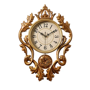 

European Style Wall Clock Large Vintage Art Luxury Creative Personality Living Room Home Wall Clock Minimalist Home Decor DA60WC