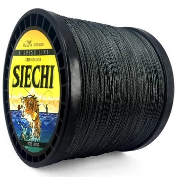 Black SIECHI, новинка, для озера, моря, для рыбалки, 1000 м, плетеная леска, 12, 15, 20, 30, 38, 43, 52, 65, 83LB, PE, многофиламентная леска - Цвет: Black