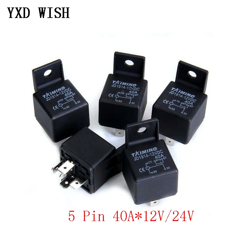 

4 Pin 5 Pin 40A 12V Waterproof Car Relay Automotive Relays Mayitr Normally Open DC 12V 24V 28V for Head Light Air Conditioner