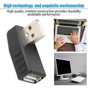 

Left /right angle 90 degree USB 2.0 A Male Female Adapter Connecter for Laptop PC Durability and Stable Performance Easy to Work