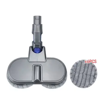 

Vacuum Cleaner Electric Wet Dry Mop Head Replacement for Dyson DC58/59/62/V6 with 6 Mops Cleaning Cloth U1JE