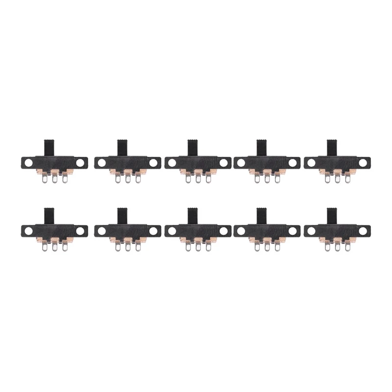 

Fashion10 Pcs 3 Solder Lug Pin On-On 2 Position 1P2T SPDT Panel Slide Switch SS12F55