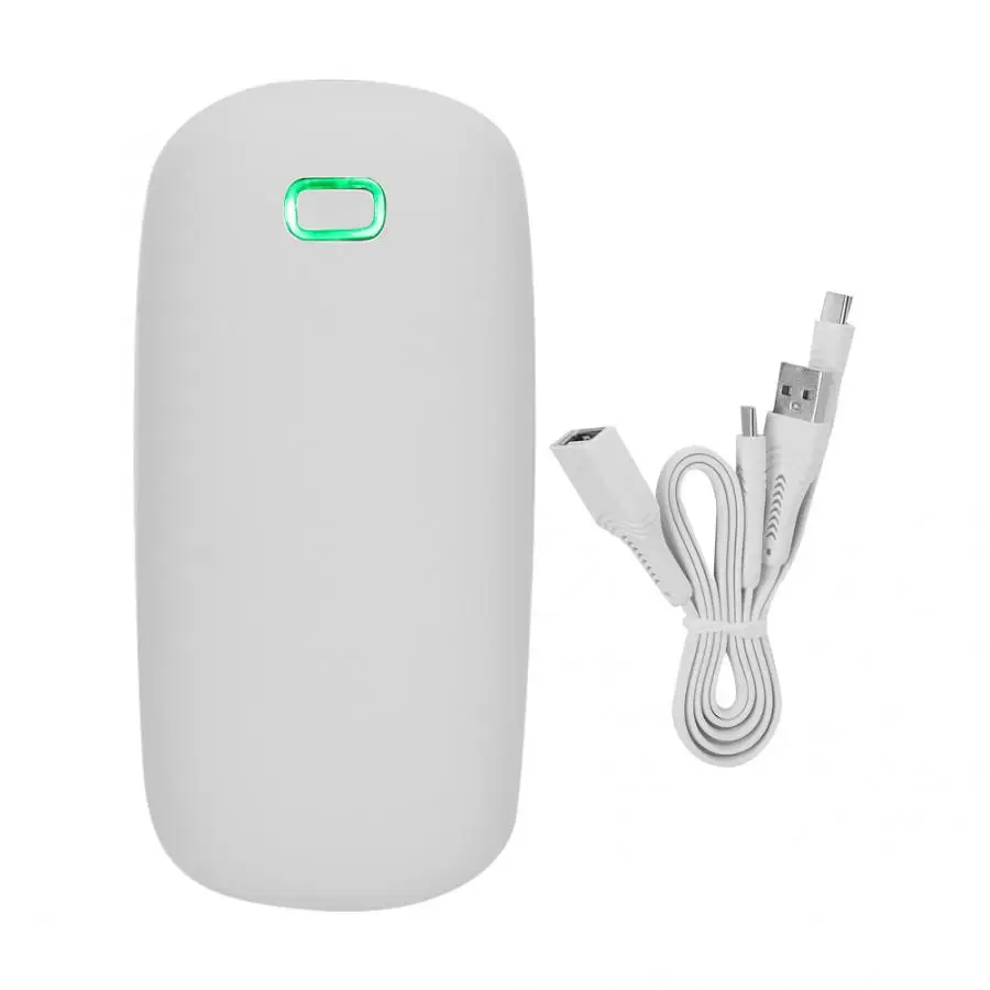 Gray Мини Портативный usb зарядка двусторонний термостатический Электрический подогреватель для рук Массажер Лечение - Цвет: Gray