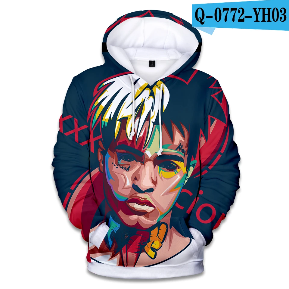3D Rapper XXXTentacion 3D толстовки для мужчин и женщин Повседневные Удобные толстовки с капюшоном хип-хоп принт Толстовка Harajuku уличная Пара Толстовка - Цвет: 3D