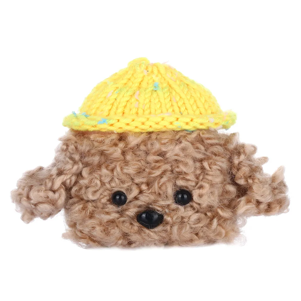 For AirPods Pro 2019 Wireless Charging Case Knitted Lovely Plush Anti-lost Protective Skin Cover Cute Casual Wool Set Knitting |