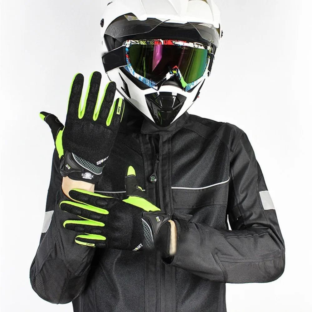 High Quality Cycling Gloves Touch Screen Adjustable Breathable Bike Bicycle Full Finger Motorcycle Glove Accessories