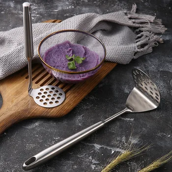 

Kitchen Cooking Fruit Vegetable Tools Stainless Steel Manual Potatoes Mashers Ricers Mashed Chip Compactor Mud Machine