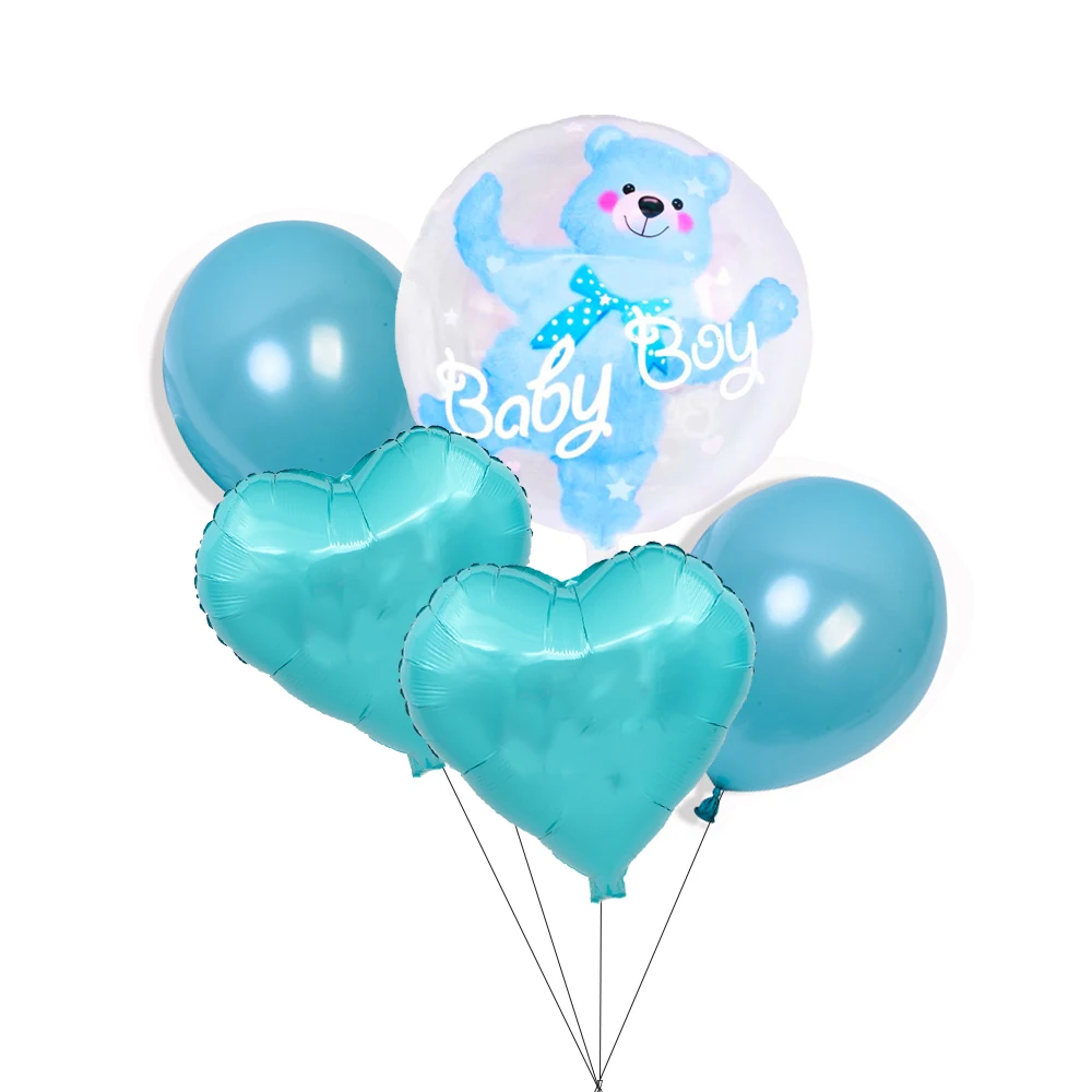 Kids Birthday Party Balloons Baby Boy Girl Foil Balloon 4d Bear Helium Ballon First 1st Birthday Party Baby Shower Decorations Aliexpress Mobile
