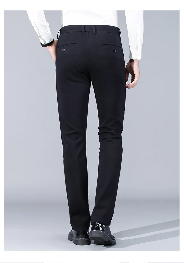 Новые осенние зимние повседневные брюки мужские модные прямые мужские брюки классические деловые Длинные мужские брюки