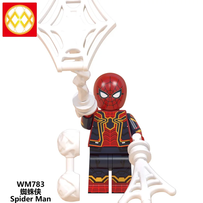 Человек-паук Mysterio Железный человек перец Тор муравьиный Человек Военная машина Hawkeye Мстители Строительные блоки для супергероев игрушки для детей подарок - Цвет: Темно-серый