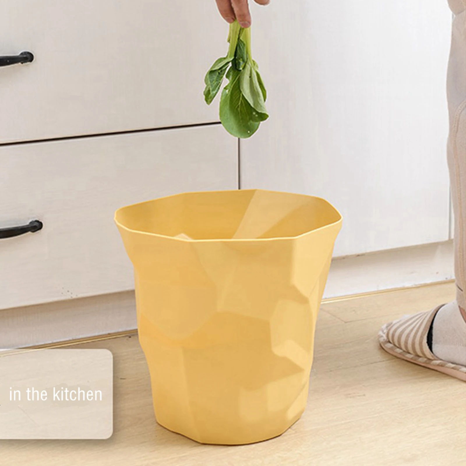 Trash Can Paper Waste Rubbish Wastebasket Irregular Room Dustbin Waste Bin Without Lid for Home Kitchen Office 6L Trash Can Paper Waste Rubbish Wastebasket Irregular Room Dustbin Waste Bin Without Lid for Home Kitchen Office 6L