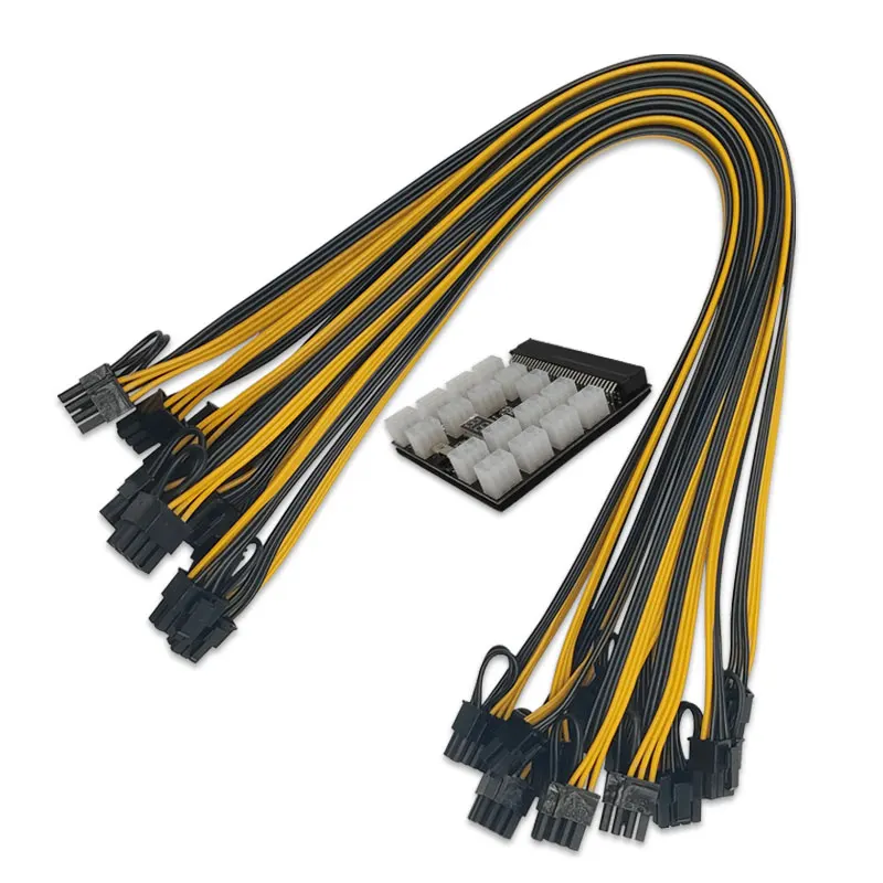 17 портов 18AWG GPU PCIE PCI-Express 6-контактный штекер на 8-контактный (6 + 2) видеокарты кабель