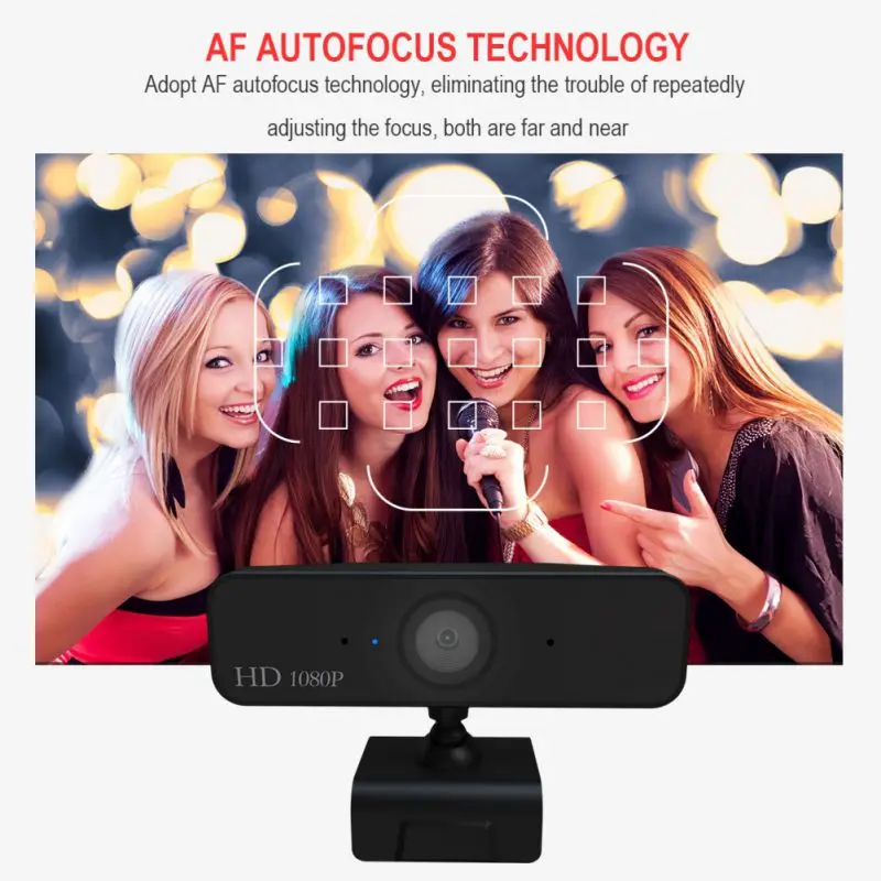 HD 1080P Веб-камера Встроенный микрофон Автофокус Высококачественная веб-камера для Видеозвонок для ПК ноутбук периферийное устройство компьютера камера