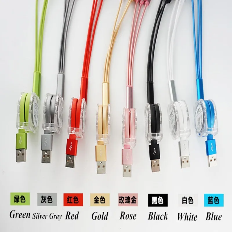 

USB-кабель KQJYS для Samsung, Xiaomi, Huawei, 1 м, 3 в 1, Выдвижной USB-кабель для iPhone X, 7, 8, 6 Plus, XS, Max, XR