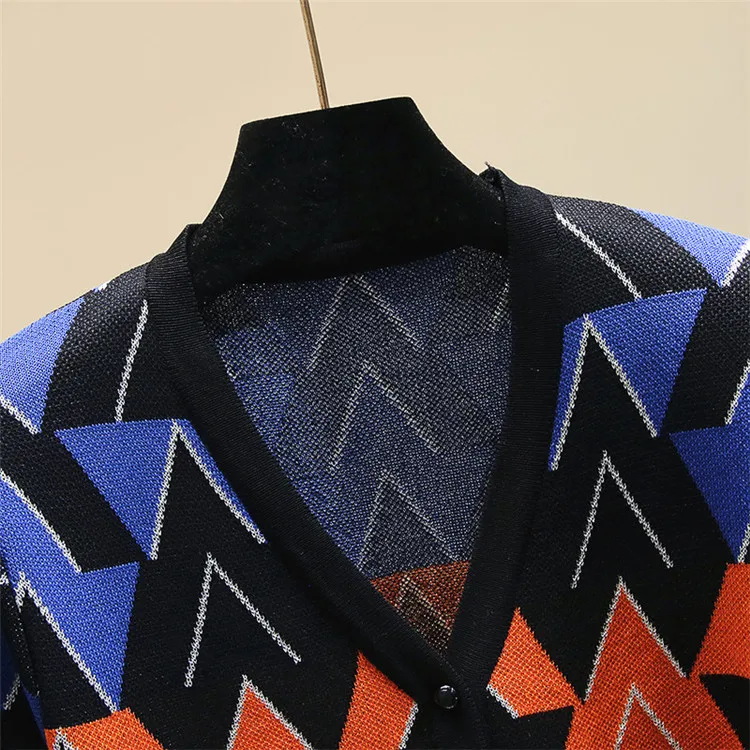 Мода Argyle вязаный кардиган куртка Женский Свободный корейский ленивый стиль длинный рукав свитера женские тонкие вязаные кардиганы пальто