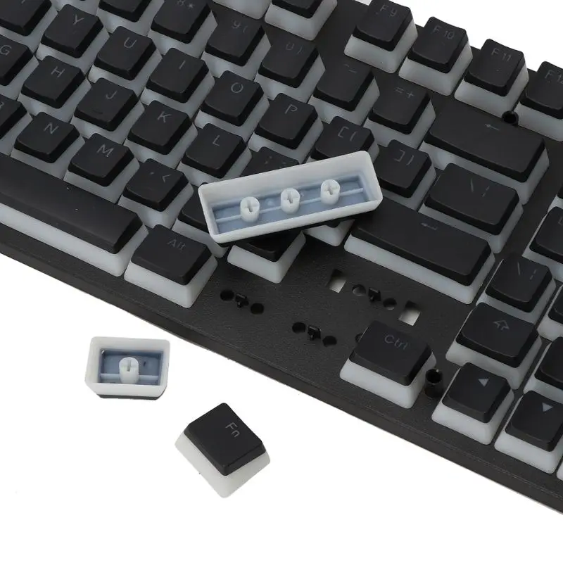 RGB 110 Keycaps ANSI Layout Add ISO PBT Pudding Double Skin Milk Shot Backlit Keycap With 3