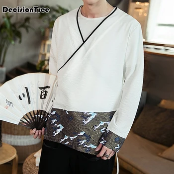 

2020 chinese traditional men's tang top tops oriental shirts for men hanfu blouse cheongsam vintage style clothing